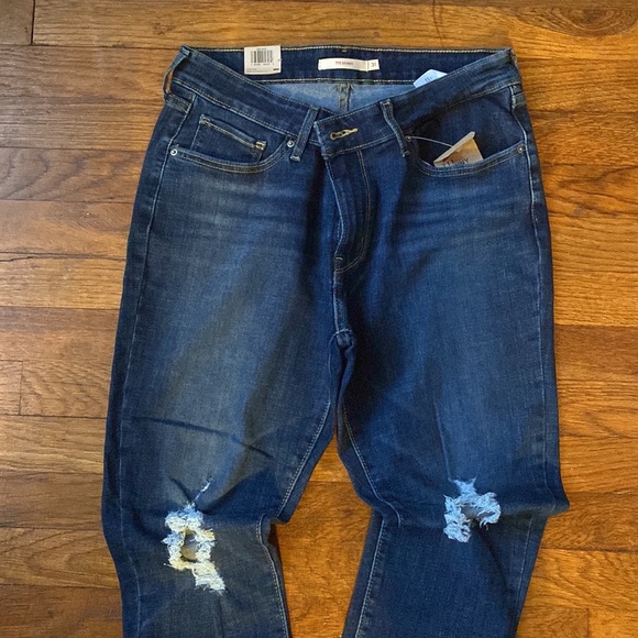 Levi's® 711 Destructed Mid Rise Skinny Jeans - Picture 3 of 9